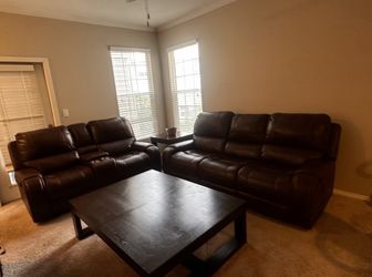 Like new leather couch set