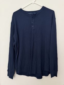 Men's Navy Blue GAP XL Pajama Long Sleeved Jersey Shirt