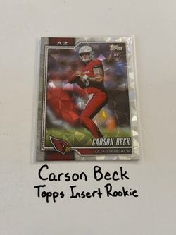 Carson Beck Arizona Cardinals QB Topps Short Print Insert Rookie Card.
