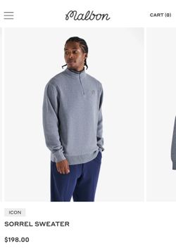 Malbon Quarter Zip Size XL
