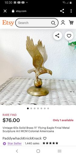 Brass Bird 10" Tall