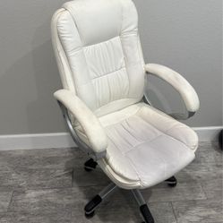 White Leather Office Chair