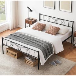 King Bed Frame With Headboard And Footboard 