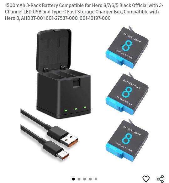 Hero 8/7/6/5 3 Pack Battery Replacement