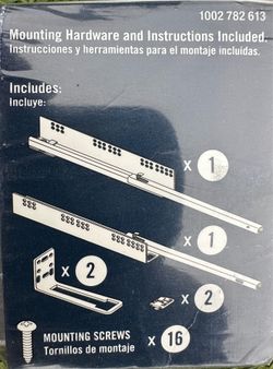 Everbilt 21” Soft Close Undermount Drawer Slides (3 Sets) – New