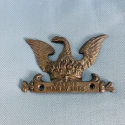 Brass Eagle Dated Wall Plaque 