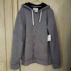 New With Tags Warm Winter Men's SIZE Large Hooded Jacket Coat!