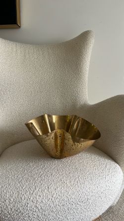 CB2 Abstract Brass Bowl