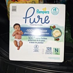 Pampers Newborn 128 Pk Plant Based Unopen