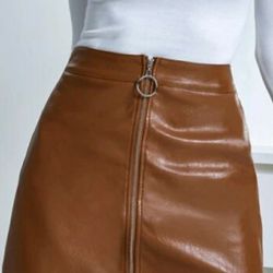 Leather Skirt M Size 