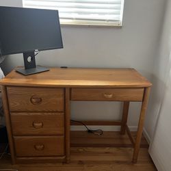 Desk and Monitor
