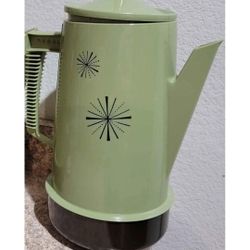 New Old Stock Regal Poly Perk Coffee Pot Percolator Atomic Starburst 
