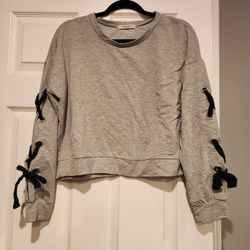 Grey Long Sleeve Blouse