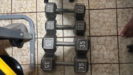 35lbs + 20lbs Dumbells