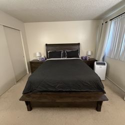 Bed / fridge/ 2 Night Stands / Tv Stand 