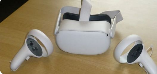Quest 2 Virtually Reality Headset with controllers