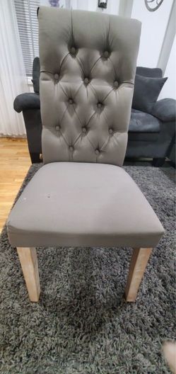 Rolltop Tufted Dining Chairs For Sale