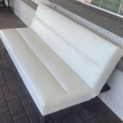 White Leather Futon 