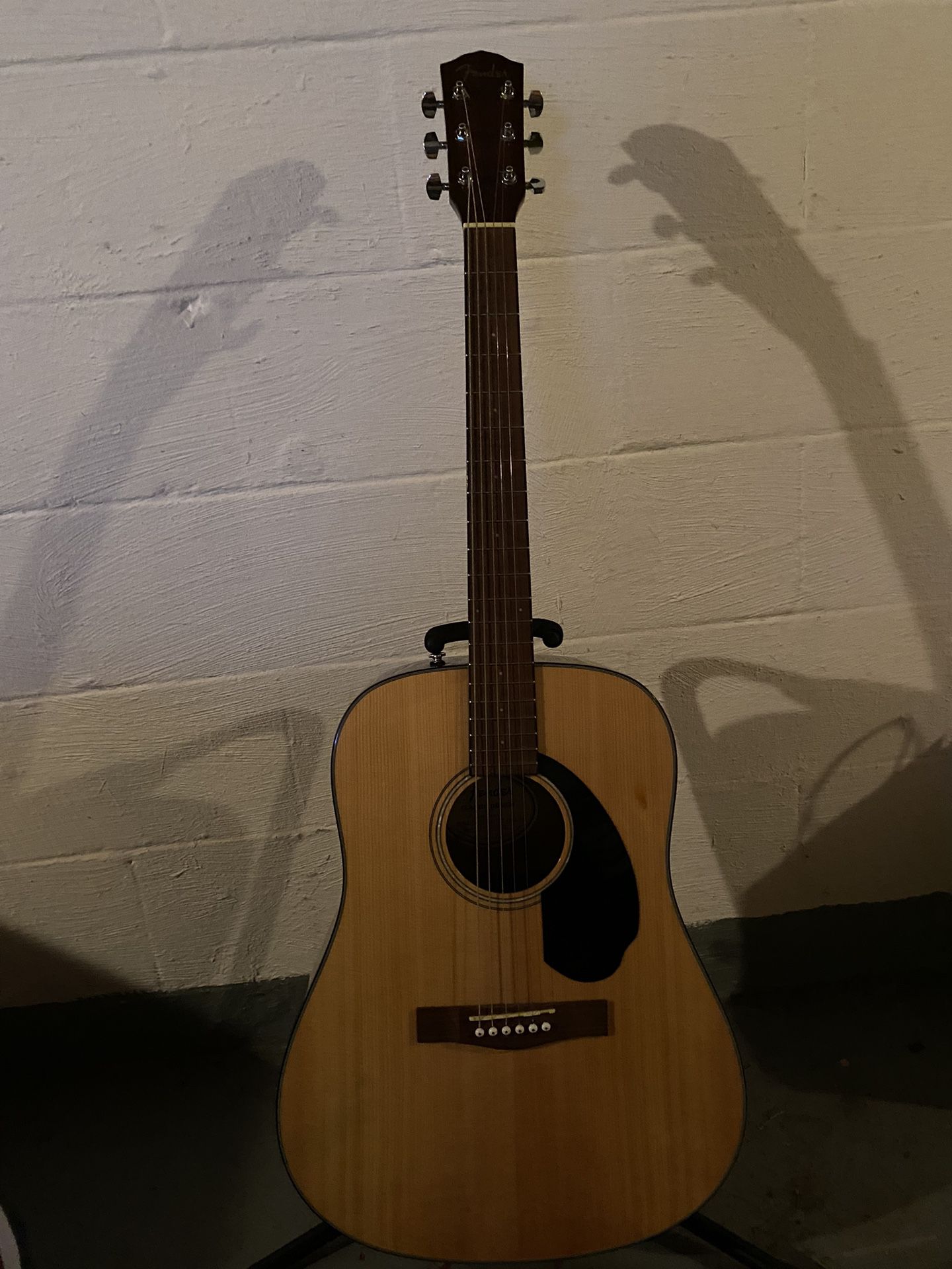 Fender CD-60s Dreadnought Acoustic Guitar with stand