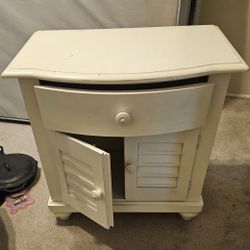 White Wooden Side Table