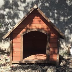 Large Wooden A-Frame Dog House – Fir Wood, Similar to Ware Manufacturing Model