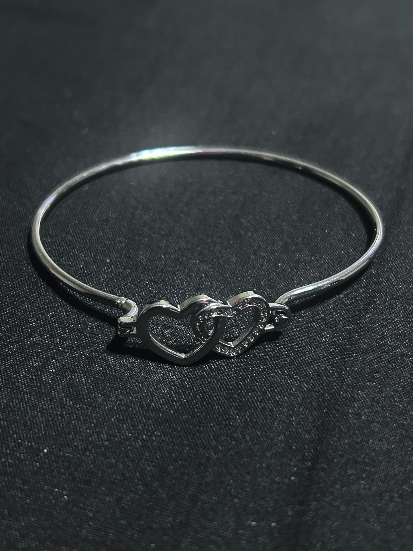 Sterling Silver Adjustable Size Heart Shape Bracelet