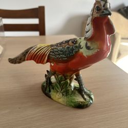 VINTAGE Ceramic E W Figurine Vibrant Japan