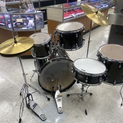Black And Gold Glitter Drum Set