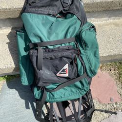 Coleman Peak 1 External Frame Backpack Ruck Sack Hike Camp Green USA MADE can deliver