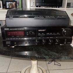 Denon receiver And Record Player / Turntable 