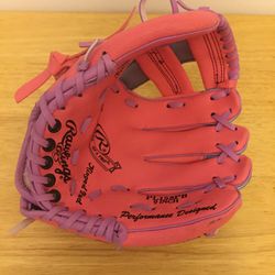 Rawlings 9" baseball mitt, PL158PB, Pink, Like New