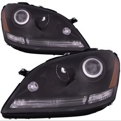 New Headlight Pair For Mercedes-Benz ML350 06-09 Headlamp Right Hand And Left Side