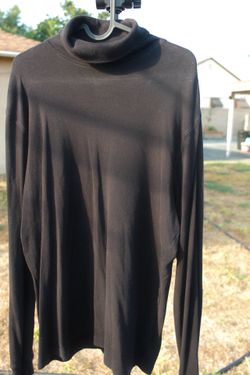 John Ashford Black Turtleneck Long Sleeve Shirt - Size Medium