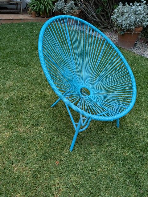 New Blue Patio Outdoor Acapulco Chair - $30