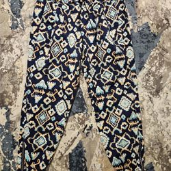 Aztec Twill Joggers Pants Ankle Side Zipper Women's size W 27