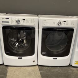 MAYTAG XL CAPACITY WASHER DRYER ELECTRIC SET 