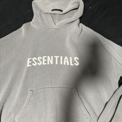 Essentials Knit Hoodie Gray 