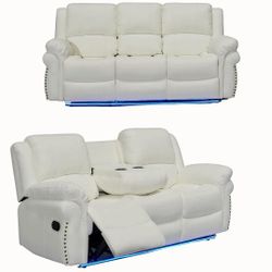 Recliner-Sofa-Set ⭐️ Juego-de-Sofa-Reclinable 