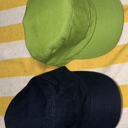 Leader LOGA  Army Cap, Adjustable, 1Green & 1Navy Blue, Solid Pattern