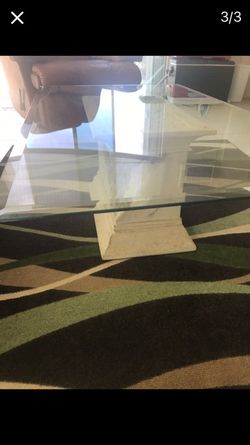 Glass top table