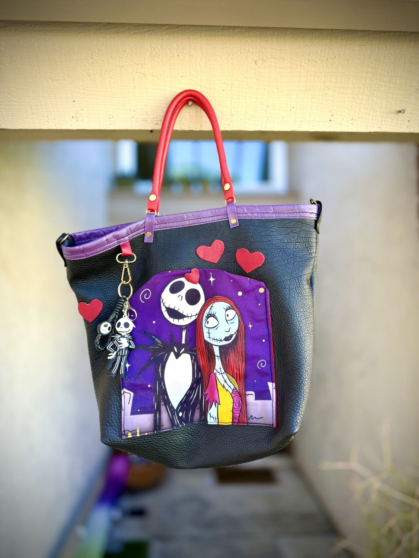 Nightmare Before Christmas Leather Tote Bag