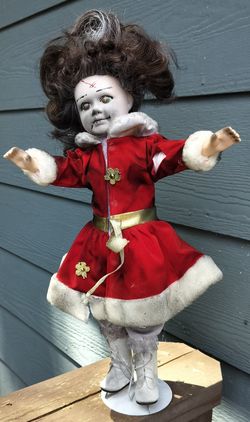 Creepy Halloween Ice Skater Doll