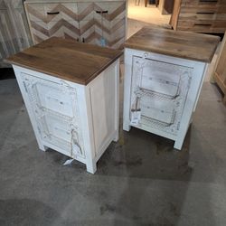 Handcrafted Mango Wood Nightstands (SET OF 2)