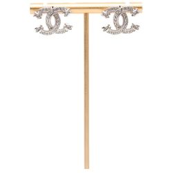 Chanel New Silver Textured Earrings