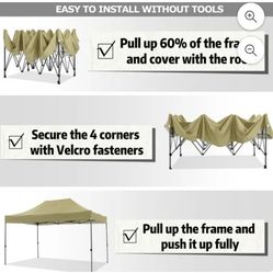 10x15 Pop up Canopy Heavy Duty Party Tent with 4 Sidewalls,Outdoor Waterproof Pop up Canopy Tent Event Shelter for Parties,Commercial-Series,Camping,E