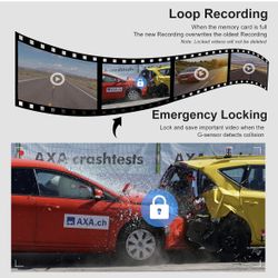 4K Mirror Dash Cam Front and Rear,10" LCD Touch Screen Rear View Mirror Camera para Carro Dual Dash Camera for Cars Camera,170°Wide Angle,Revers Assis