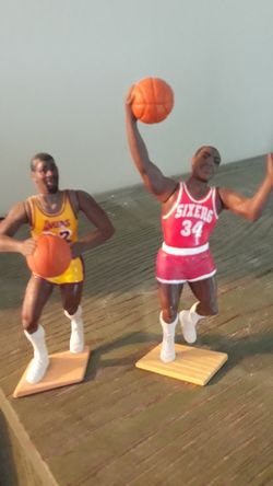 Barkley and magic 80's little statues