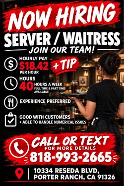 NEED WAITRESSES
