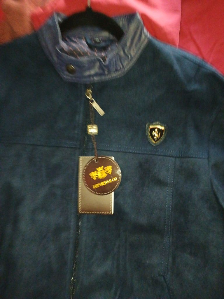 NWT EMPORIO & CO Men's Size XL Suede/Leather Jacket