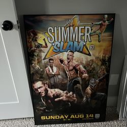 Wwf Wwe Framed Summerslam 2011 Poster 